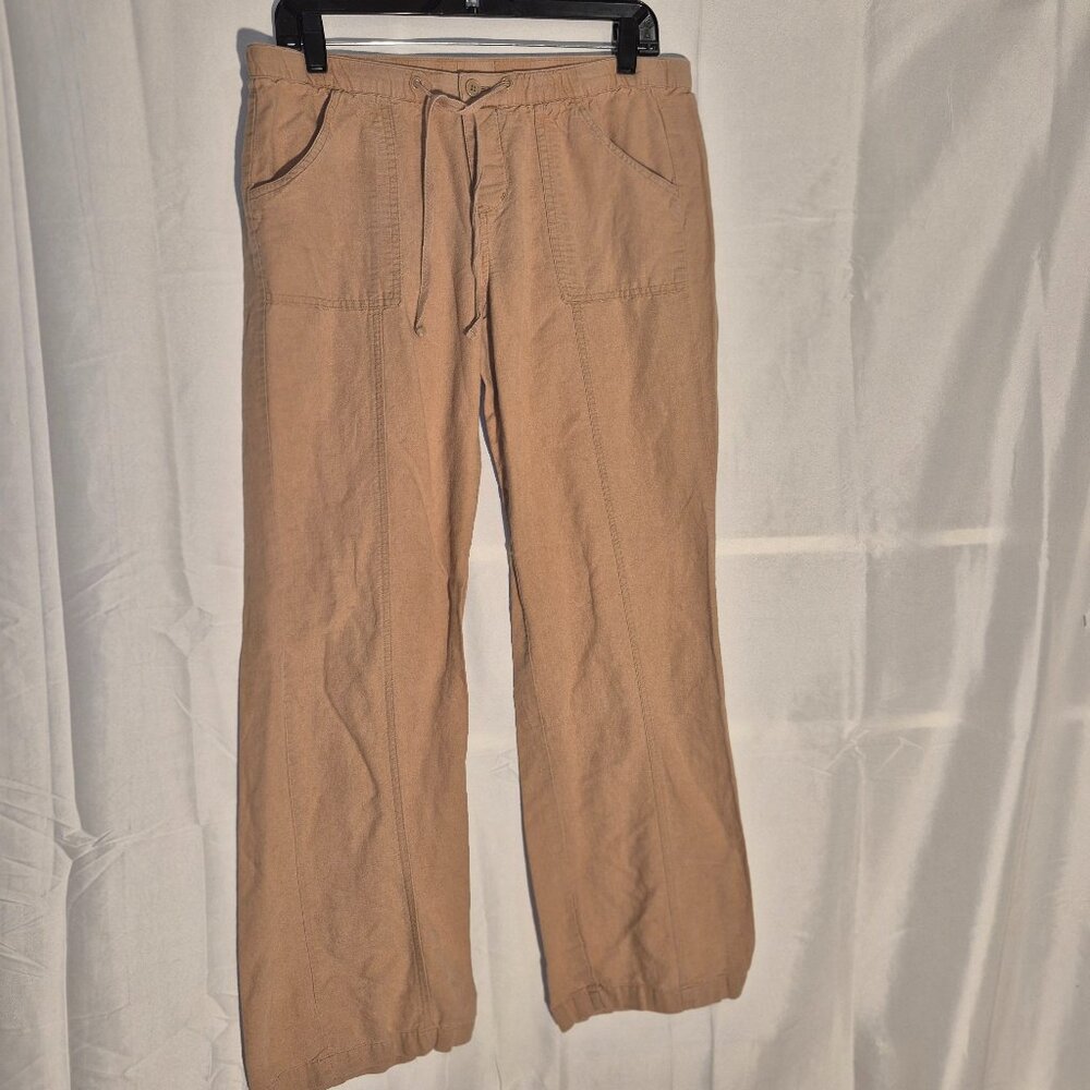 NY & Company Linen/cotton casual pants w/ draw string, Gold. small(30" waist)